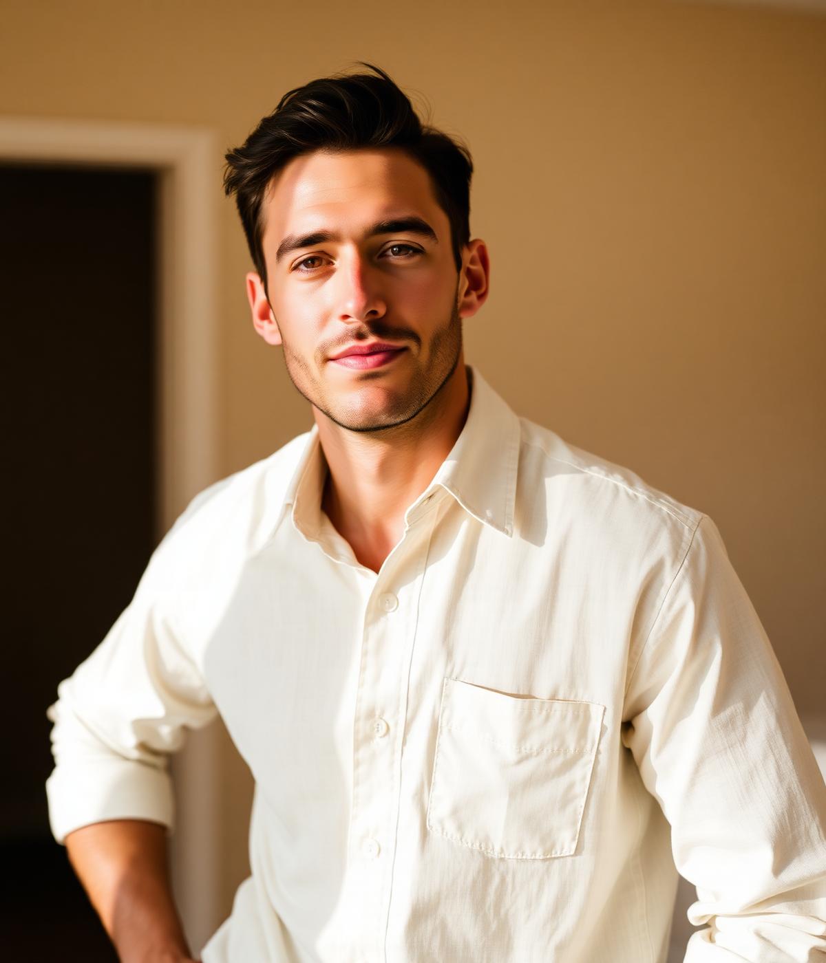 Man looking calm and confident